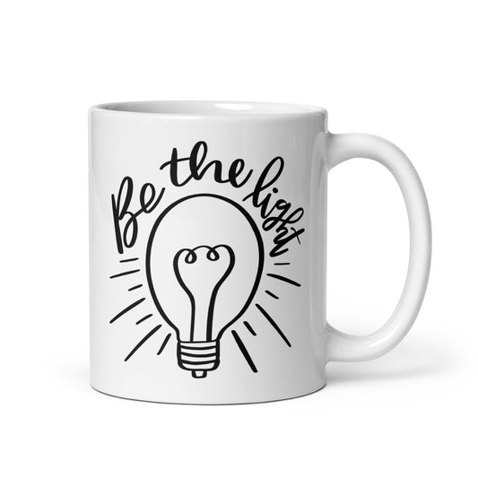 "Be The Light" White glossy mug